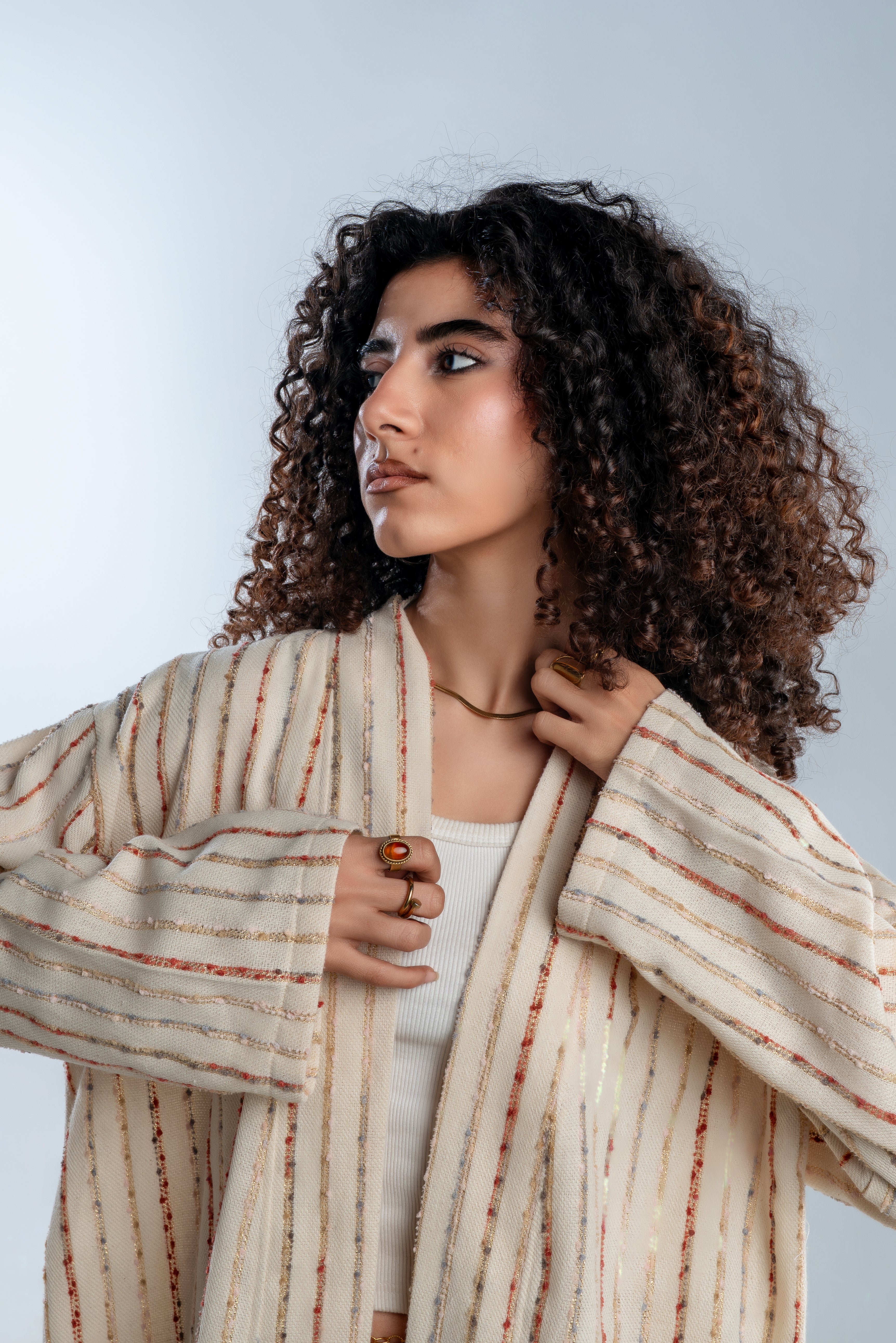 NAJMA STRIPED CARDIGAN –Ramadan Glow ✨